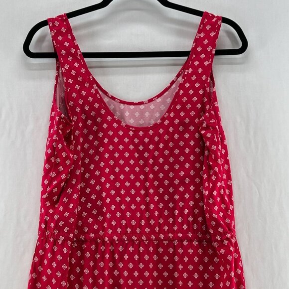 Gap Sleeveless Mini Dress Women S Drawstring Cinch Waist Side Pockets Floral Red - Picture 7 of 11
